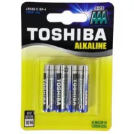 4 סוללות AAA לא נטענות Toshiba Alkaline 