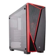מארז לגיימרים ללא ספק Corsair SPEC-04 Tempered Glass Black/Red LED Mid-Tower
