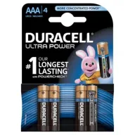 4 סוללות AAA לא נטענות Duracell Ultra Power