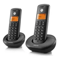 טלפון אלחוטי דיגיטלי עם שלוחה Motorola E202 צבע שחור