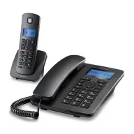 טלפון שולחני עם שלוחה אלחוטית דיגיטלית Motorola C4201 צבע שחור