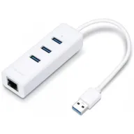 מפצל USB 3.0 לחיבור רשת RJ45 בעל 3 חיבורי TP-Link UE330 USB 3.0 