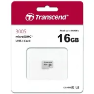 כרטיס זכרון Transcend 300S Micro SDHC UHS-I U1 TS16GUSD300S - נפח 16GB - ללא מתאם SD