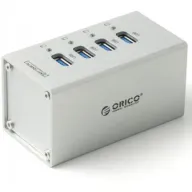מפצל אלומיניום 4 חיבורי ORICO A3H4-V1-EU-SV USB 3.0 צבע כסוף