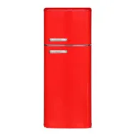 מקרר רטרו  2 דלתות מקפיא עליון 210 ליטר Normande Retro Top Freezer De-Frost ND-490 - צבע אדום