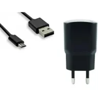 מטען קיר 2.1A USB עם כבל מיקרו USB באורך 1.5 מטר Power-Tech PT-121 - צבע שחור