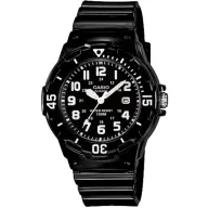 שעון יד אנלוגי לנשים עם רצועת סיליקון שחורה Casio LRW-200H-1BVDF - שחור