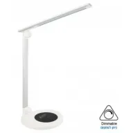 מנורת שולחן עם זרוע מתכווננת ודימר OMEGA Opal 7W - צבע כסוף