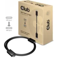 כבל Club3D CAC-1522 בחיבור USB 3.1 Type-C זכר 10Gbps 4K60Hz UHD/3D PD 100W באורך 0.8 מטר