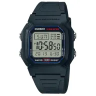 שעון יד דיגיטלי עם רצועת סיליקון שחורה Casio W-800H-1AVDF 