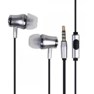 אוזניות סטריאו תוך-אוזן עם מיקרופון Silver Line FDH-105 - צבע כסוף