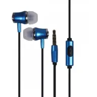 אוזניות סטריאו תוך-אוזן עם מיקרופון Silver Line FDH-105 - צבע כחול
