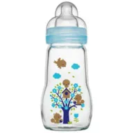 בקבוק זכוכית לתינוק 260 מ''ל MAM - צבע כחול