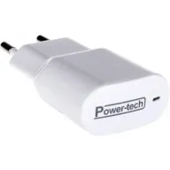 מטען קיר Power-Tech PTC2020 2.1A USB - צבע לבן