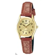 שעון יד אנלוגי לנשים עם רצועת עור חומה Casio LTP-1094Q-9BRDF 