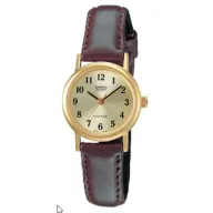 שעון יד אנלוגי לנשים Casio LTP-1095Q-9B1 - צבע זהב רצועה חומה