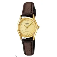 שעון יד אנלוגי לנשים עם רצועת עור חומה Casio LTP-1094Q-9ARDF 