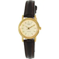 שעון יד אנלוגי לנשים Casio LTP-1095Q-9A - צבע זהב רצועה חומה