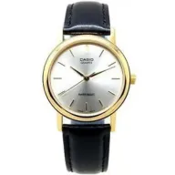 שעון יד אנלוגי לגברים Casio MTP-1095Q-7A - צבע זהב רצועה חומה