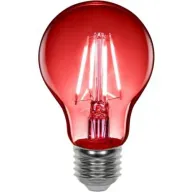נורת LED דמוי להט צבעוני אדום Eurolux 6W E27 A60