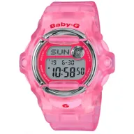 שעון יד דיגיטלי Casio Baby-G BG169R-4E - שקוף ורוד / אדום