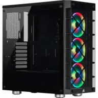 מארז מחשב ללא ספק Corsair iCUE 465X RGB Tempered Glass Mid Tower  - צבע שחור