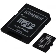 כרטיס זיכרון עם מתאם Kingston Micro SDHC Canvas Select Plus UHS-I SDCS2/32GB - נפח 32GB