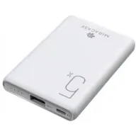 סוללת חירום ניידת Miracase 5000mAh PowerBank USB - צבע לבן