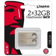 מארז 2 זכרונות ניידים Kingston DataTraveler SE9 32GB USB 2.0