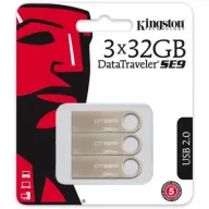 מארז 3 זכרונות ניידים Kingston DataTraveler SE9 32GB USB 2.0