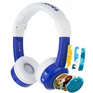 אוזניות לילדים מתקפלות עם הגבלת ווליום BuddyPhones InFlight- צבע כחול