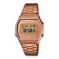 שעון יד דיגיטלי וינטאג' עם רצועת מתכת Casio B640WC-5ADF - זהב ורוד