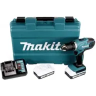 מברגה / מקדחה Makita Cordless Driver Drill כולל 2 סוללות 18V + מטען + מזוודה קשיחה