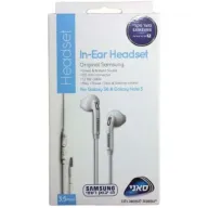 אוזניות In-ear מקוריות עם בקר שליטה ומיקרופון Samsung - צבע לבן