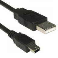 כבל מחיבור USB 2.0 לחיבור Mini USB 5 Pin באורך 1.8 מטר