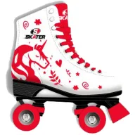 גלגיליות Skater ABEC Unicorn 7 - צבע לבן/אדום מידה: 32