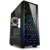 מארז מחשב ללא ספק Sharkoon RGB LIT 100 ATX - צבע שחור