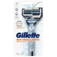 מכשיר גילוח ידני לגבר Gillette Skinguard Sensitive שני להבים - ידית + סכין