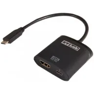 מתאם STLab ST-U-1990 מחיבור USB 3.1 Type-C לחיבורים HDMI ו- Type-C Power Delivery