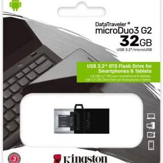 image #2 of זכרון נייד Kingston DataTraveler microDuo 3.0 G2 32GB microUSB / USB Type-A DTDUO3G2/32GB
