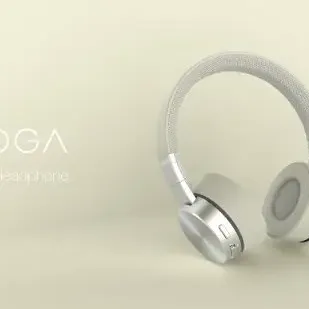 image #1 of אוזניות קשת On-Ear אלחוטיות Lenovo Yoga Bluetooth - צבע שמנת