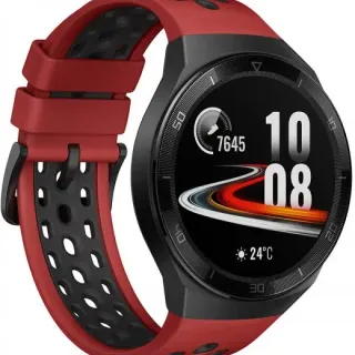 image #0 of שעון חכם Huawei Watch GT2e - צבע שעון: Lava Red - צבע רצועה: Red & Black TPU