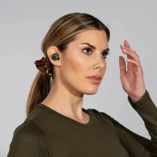 image #1 of אוזניות תוך אוזן אלחוטיות JLab JBuds Air True Wireless - צבע שחור / ירוק