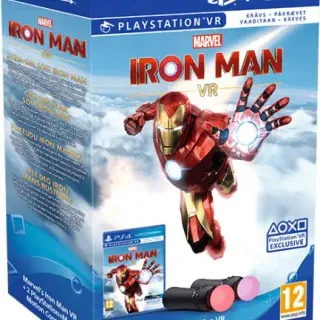 image #1 of מארז משחק + זוג בקרי תנועה לפלייסטיישן 4 - Marvel Iron-Man VR