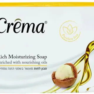 image #1 of סבון מוצק Crema שמנים צמחיים בגודל 100 גרם - 4 מארזים, בכל מארז 4 יחידות, סך הכל 16 סבונים