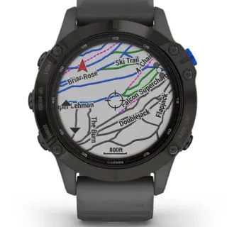 image #4 of שעון חכם Garmin Fenix 6 Pro Solar Edition 47mm - צבע שחור עם רצועה אפורה  - כולל תמיכה מלאה בעברית - שנתיים אחריות יבואן רשמי על ידי רונלייט