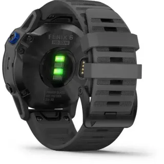 image #8 of שעון חכם Garmin Fenix 6 Pro Solar Edition 47mm - צבע שחור עם רצועה אפורה  - כולל תמיכה מלאה בעברית - שנתיים אחריות יבואן רשמי על ידי רונלייט