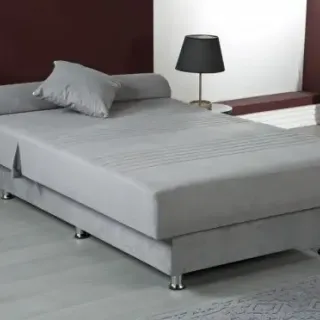 image #1 of מיטת נוער Halp ברוחב וחצי כולל מזרן אורתופדי מובנה וארגז מצעים 120X190 ס''מ Bradex - אפור 