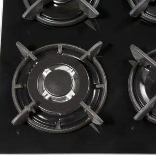 image #4 of כיריים גז 4 מבערים משטח זכוכית שחורה Fujicom - צבע שחור