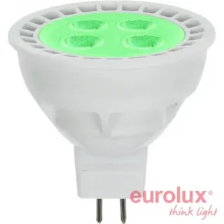 image #0 of נורת LED דקרויקה Eurolux 4W 12V GU5.3 A50 LED Bulb - אור ירוק
